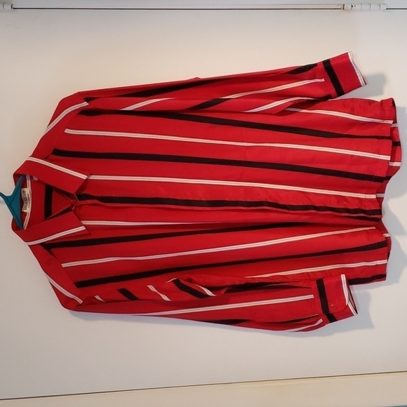 Loris Azzaro Red Black and White Button Shirt. - Picture 1 of 7